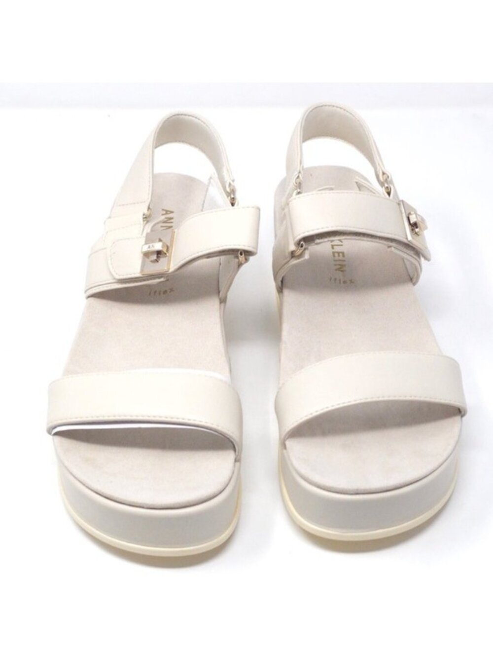 Anne Klein Akverse Off White Sandals Women’s 9M - Picture 6 of 10